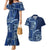 Samoa Siapo Motif Couples Matching Mermaid Dress and Hawaiian Shirt Classic Style - Bue Ver LT7 - Wonder Print Shop