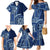 Samoa Siapo Motif Family Matching Mermaid Dress and Hawaiian Shirt Classic Style - Bue Ver LT7 - Wonder Print Shop