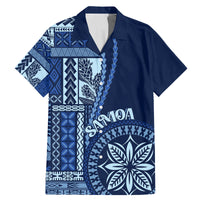Samoa Siapo Motif Family Matching Mermaid Dress and Hawaiian Shirt Classic Style - Bue Ver LT7 - Wonder Print Shop
