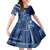 Samoa Siapo Motif Family Matching Off Shoulder Maxi Dress and Hawaiian Shirt Classic Style - Bue Ver LT7 - Wonder Print Shop