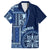 Samoa Siapo Motif Family Matching Off Shoulder Maxi Dress and Hawaiian Shirt Classic Style - Bue Ver LT7 - Wonder Print Shop