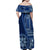 Samoa Siapo Motif Family Matching Off Shoulder Maxi Dress and Hawaiian Shirt Classic Style - Bue Ver LT7 - Wonder Print Shop