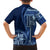 Samoa Siapo Motif Family Matching Short Sleeve Bodycon Dress and Hawaiian Shirt Classic Style - Bue Ver - Wonder Print Shop