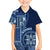 Samoa Siapo Motif Family Matching Short Sleeve Bodycon Dress and Hawaiian Shirt Classic Style - Bue Ver - Wonder Print Shop