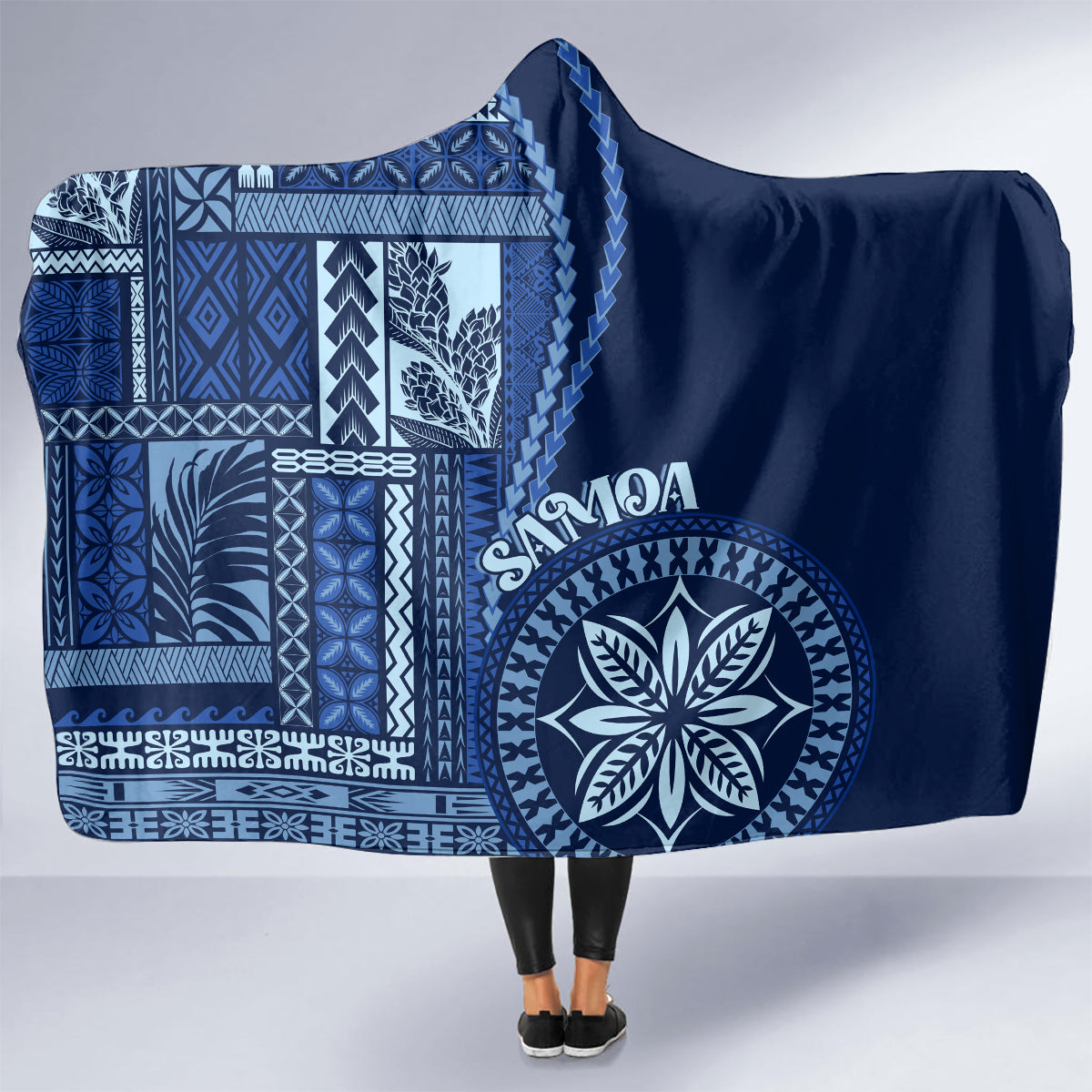 samoa-siapo-motif-hooded-blanket-classic-style-bue-ver
