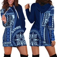 Samoa Siapo Motif Hoodie Dress Classic Style - Bue Ver - Wonder Print Shop
