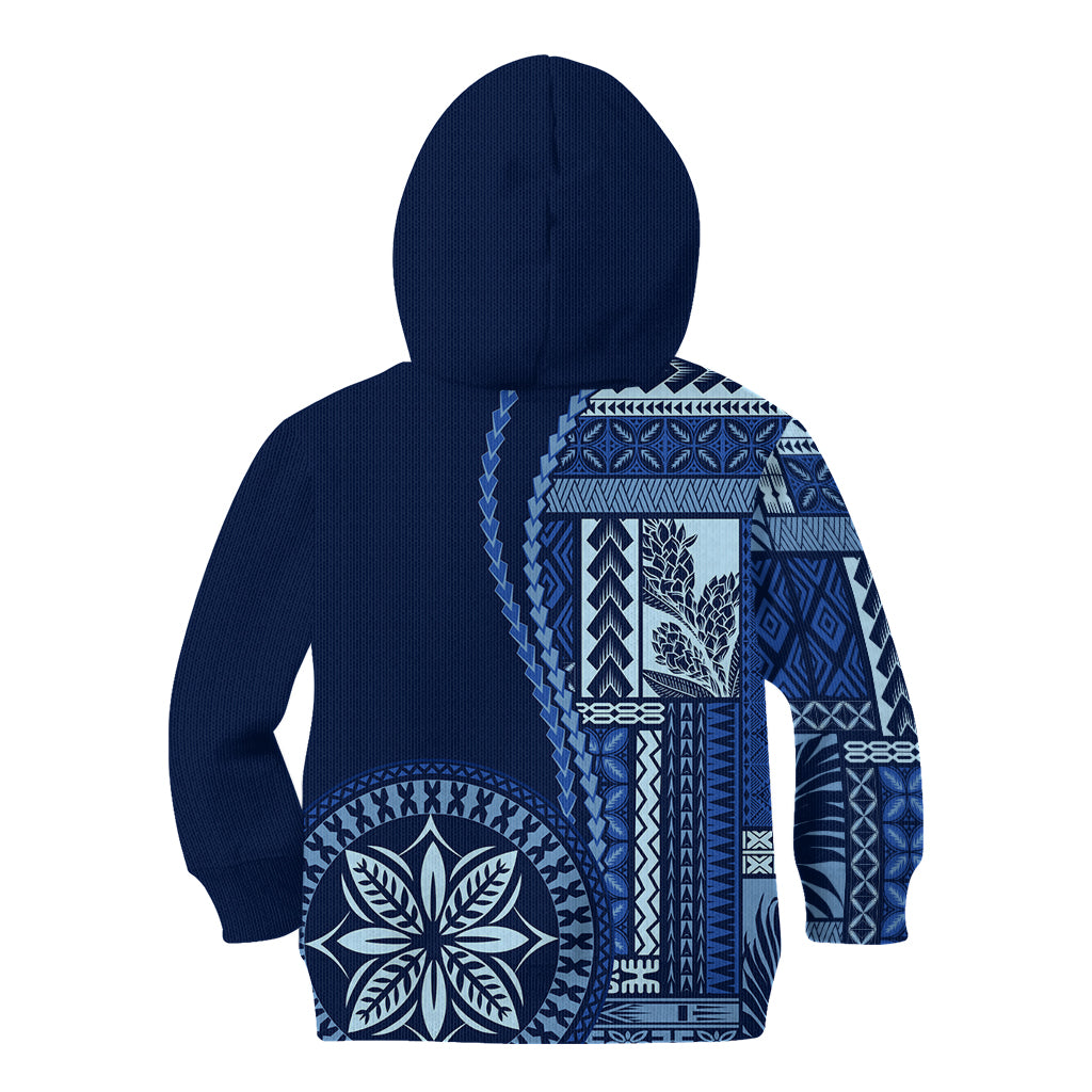Samoa Siapo Motif Kid Hoodie Classic Style - Bue Ver - Wonder Print Shop