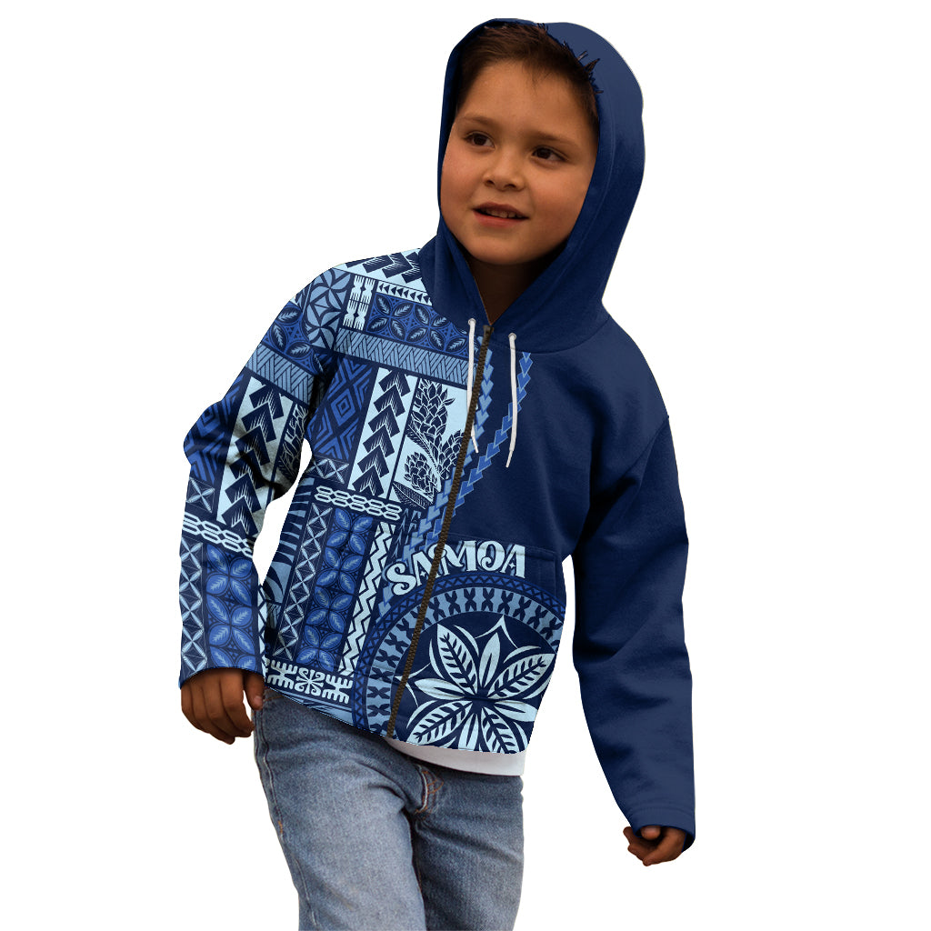 Samoa Siapo Motif Kid Hoodie Classic Style - Bue Ver - Wonder Print Shop