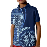 Samoa Siapo Motif Kid Polo Shirt Classic Style - Bue Ver - Wonder Print Shop