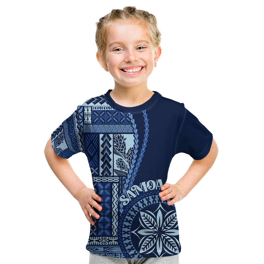 Samoa Siapo Motif Kid T Shirt Classic Style - Bue Ver - Wonder Print Shop