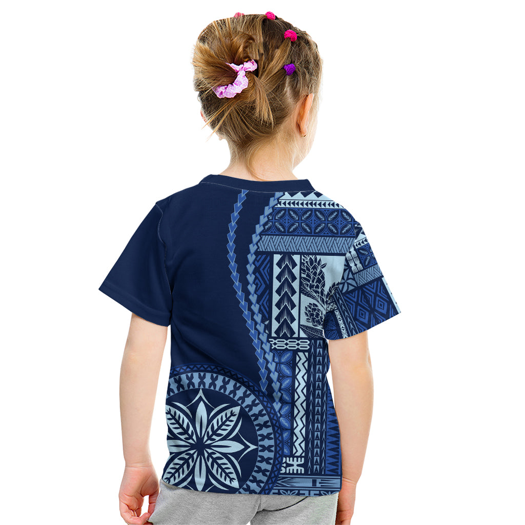 Samoa Siapo Motif Kid T Shirt Classic Style - Bue Ver - Wonder Print Shop