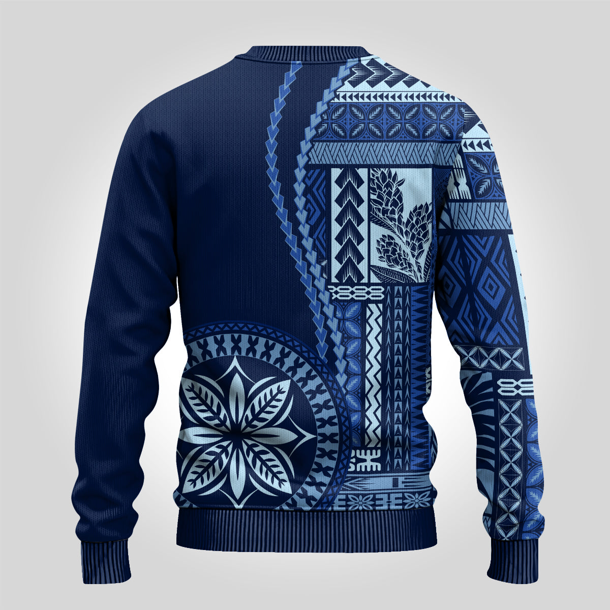 Samoa Siapo Motif Ugly Christmas Sweater Classic Style - Bue Ver - Wonder Print Shop