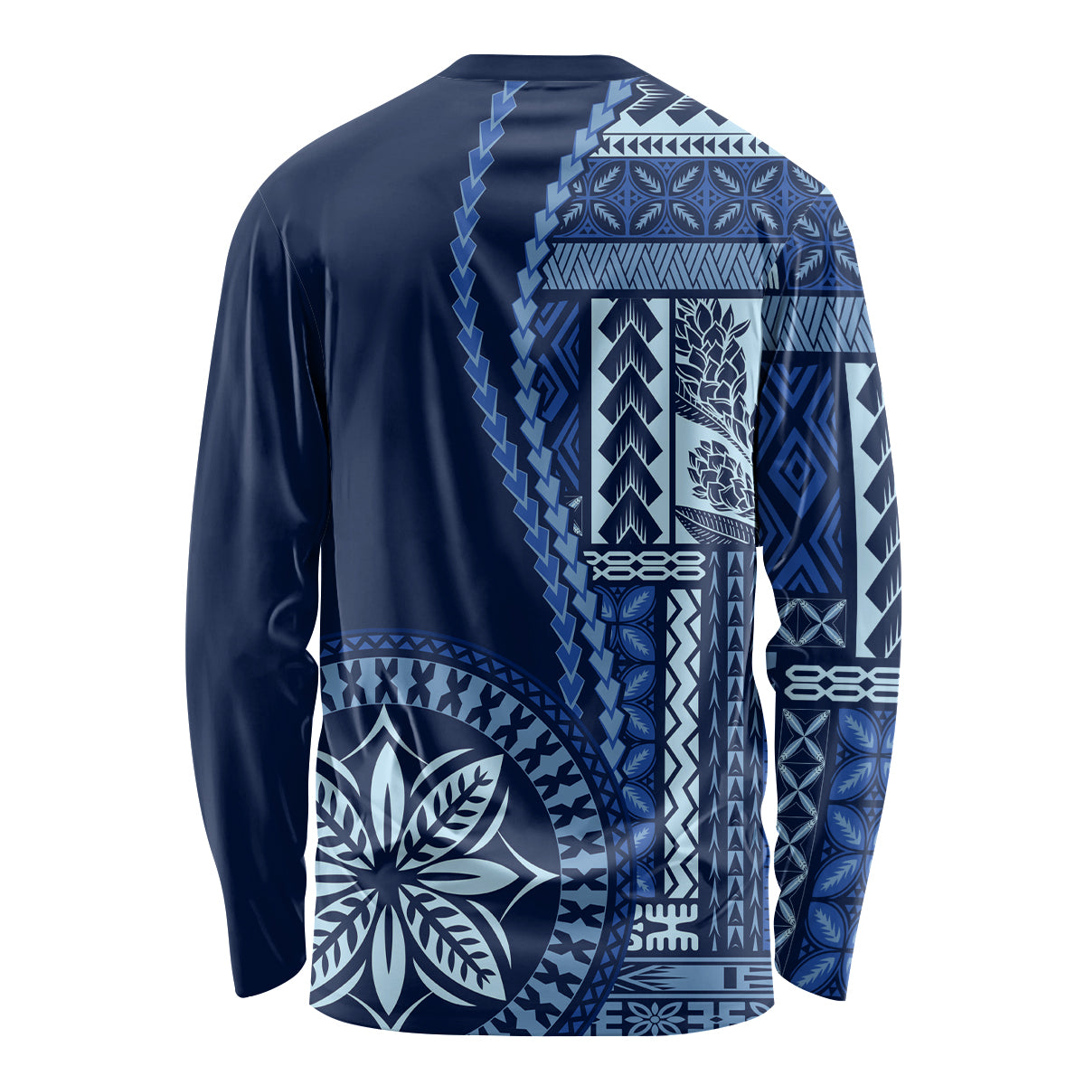 Samoa Siapo Motif Long Sleeve Shirt Classic Style - Bue Ver - Wonder Print Shop