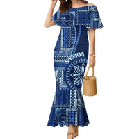 Samoa Siapo Motif Mermaid Dress Classic Style - Bue Ver - Wonder Print Shop