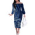 Samoa Siapo Motif Off The Shoulder Long Sleeve Dress Classic Style - Bue Ver - Wonder Print Shop
