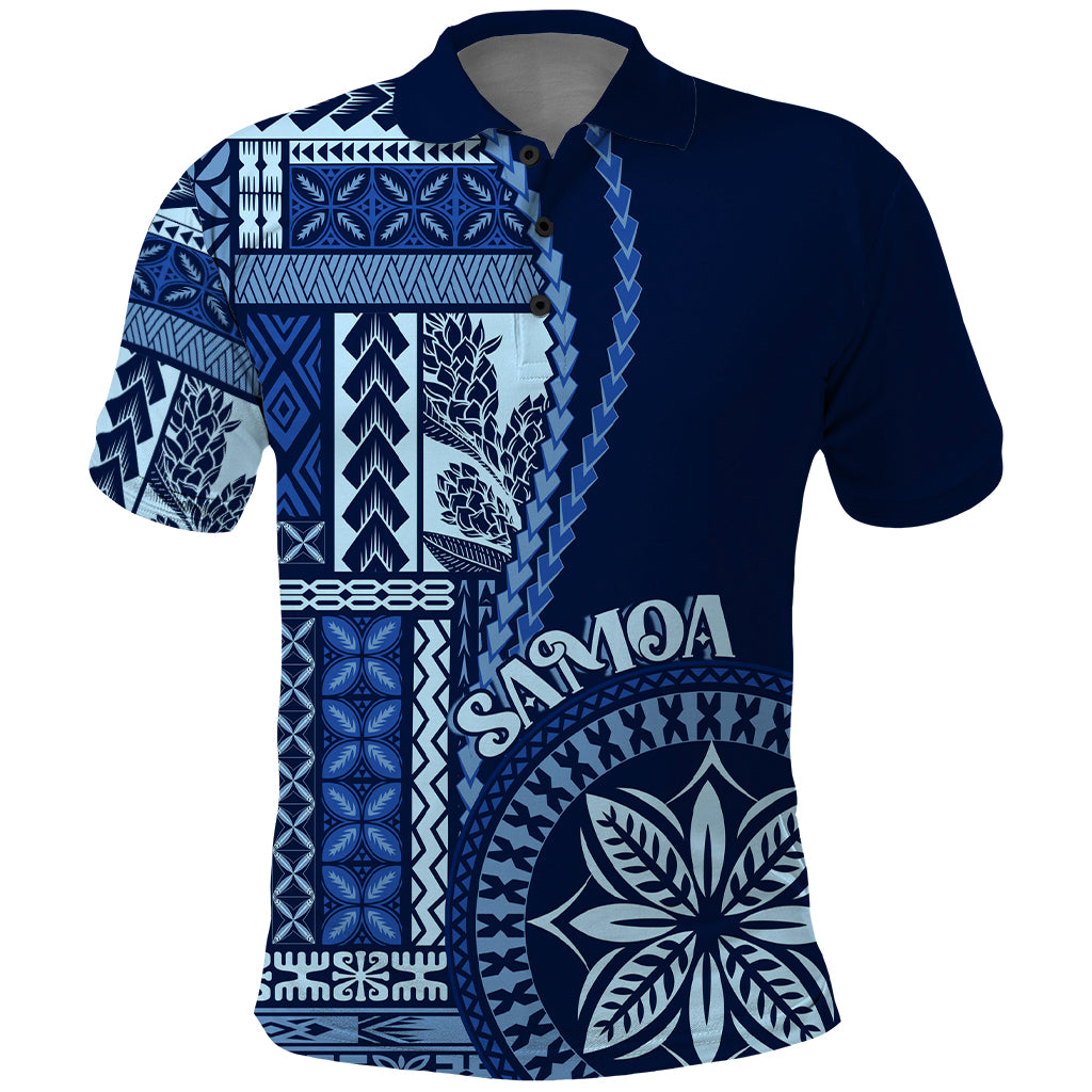 Samoa Siapo Motif Polo Shirt Classic Style - Bue Ver - Wonder Print Shop