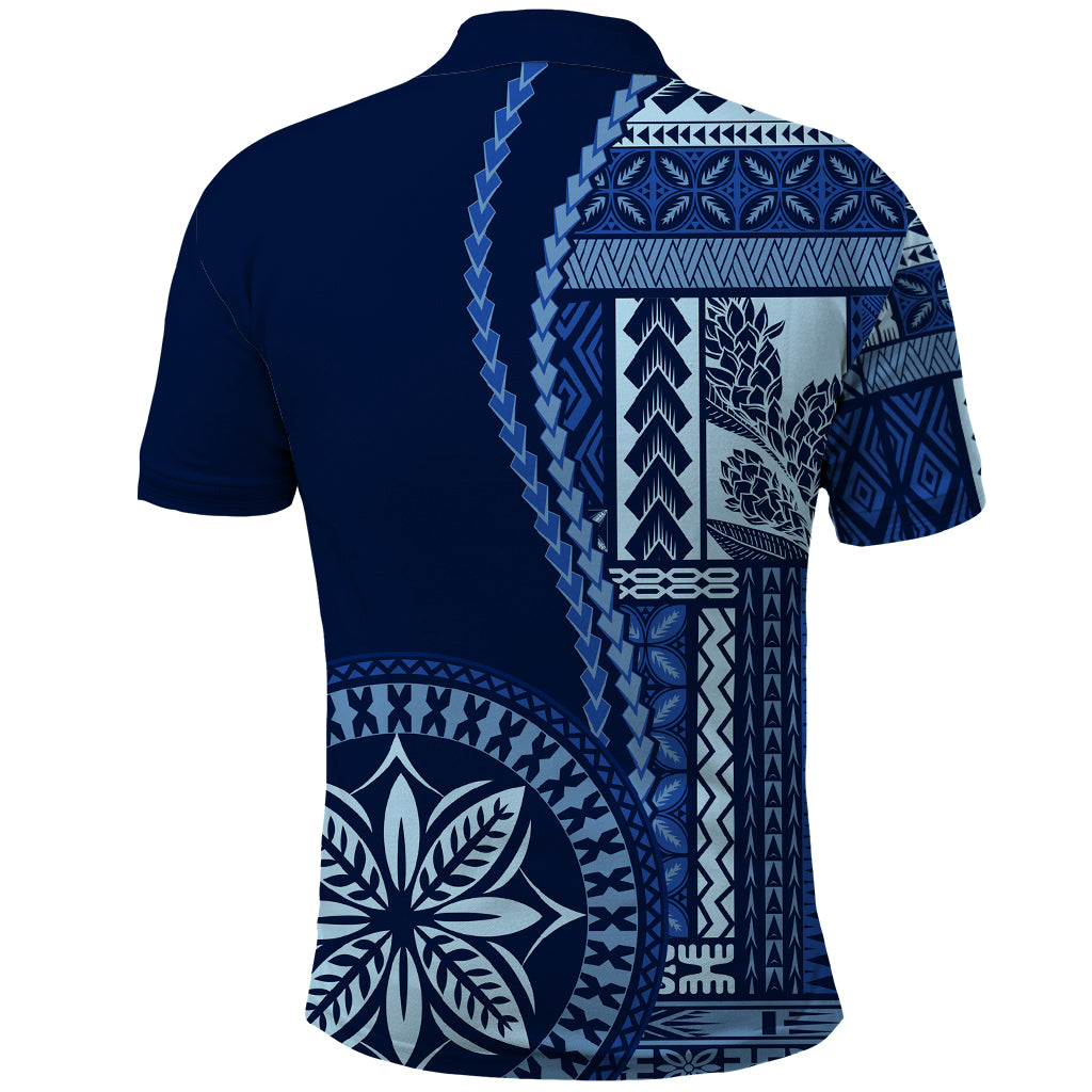 Samoa Siapo Motif Polo Shirt Classic Style - Bue Ver - Wonder Print Shop