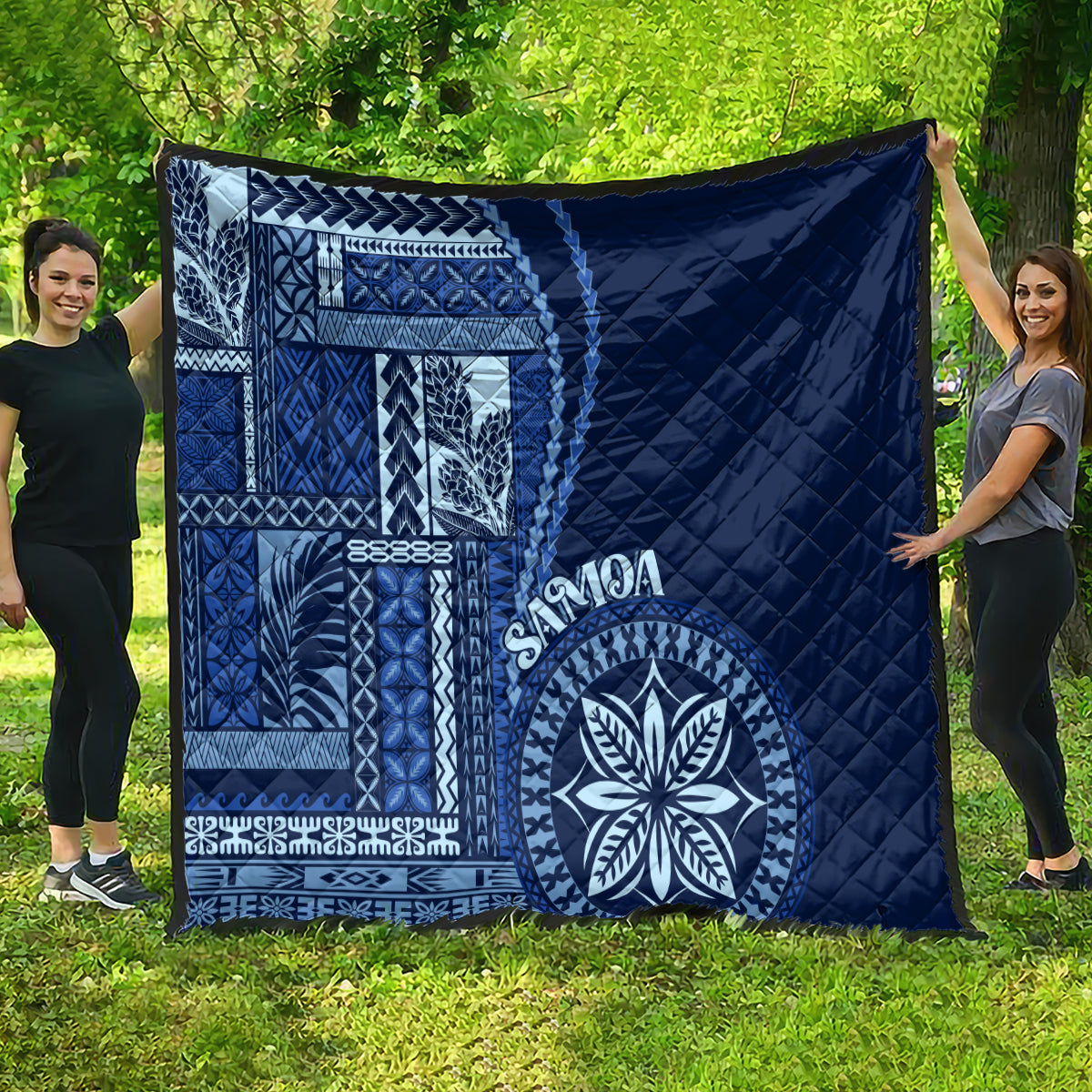 Samoa Siapo Motif Quilt Classic Style - Bue Ver - Wonder Print Shop