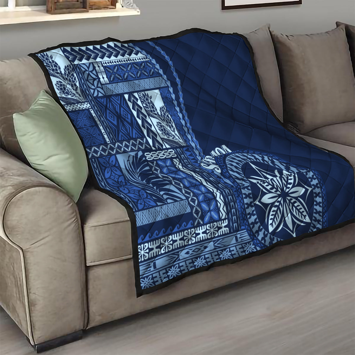 Samoa Siapo Motif Quilt Classic Style - Bue Ver - Wonder Print Shop