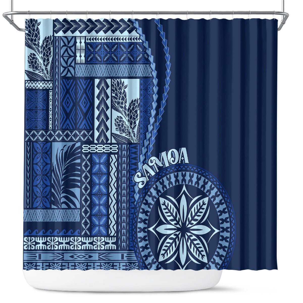samoa-siapo-motif-shower-curtain-classic-style-bue-ver