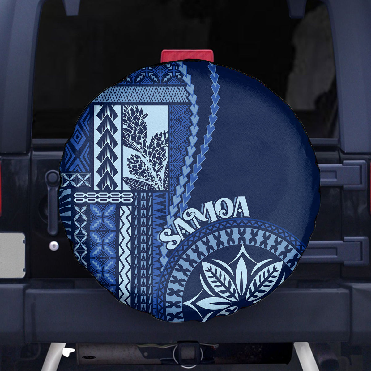 Samoa Siapo Motif Spare Tire Cover Classic Style - Bue Ver - Wonder Print Shop