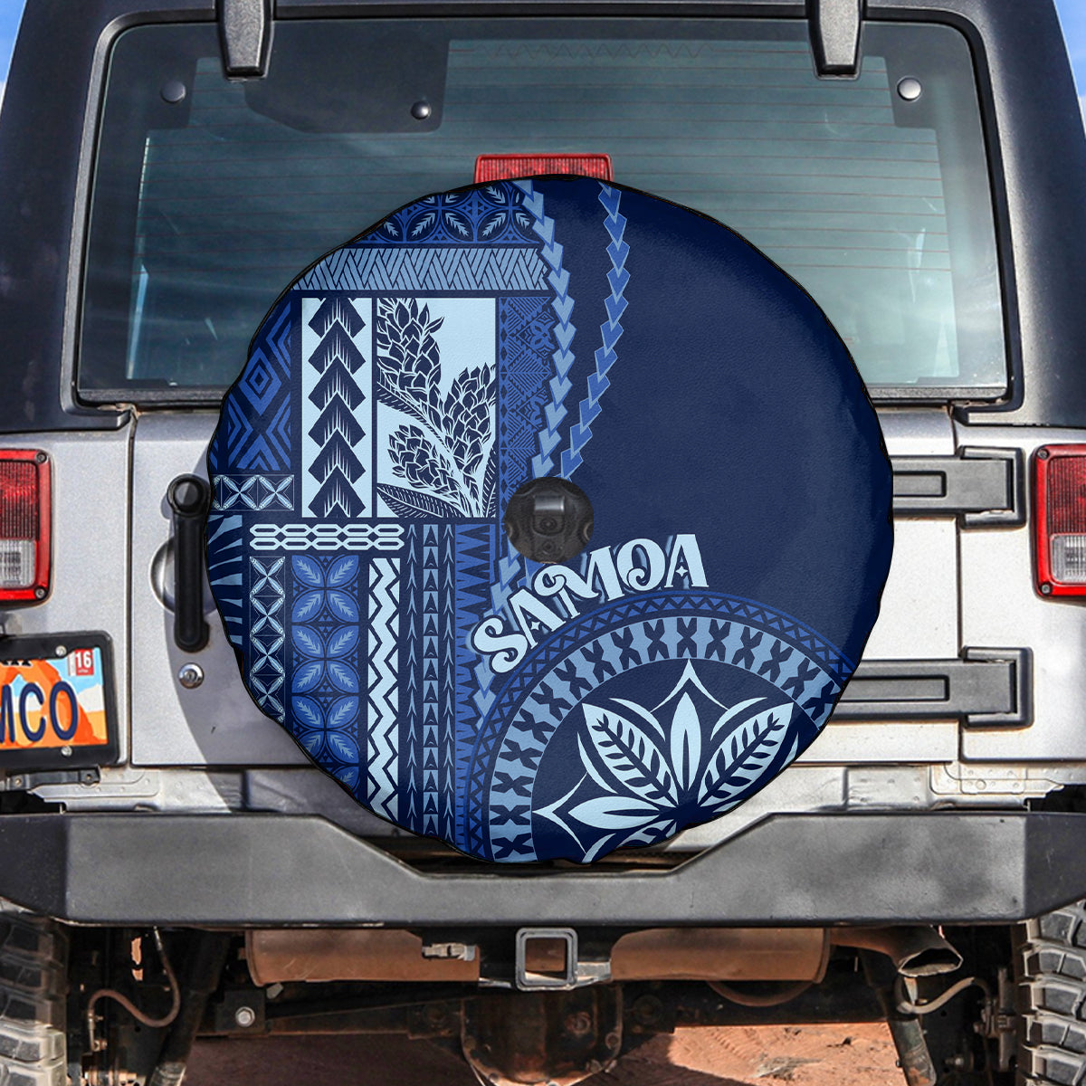 Samoa Siapo Motif Spare Tire Cover Classic Style - Bue Ver - Wonder Print Shop