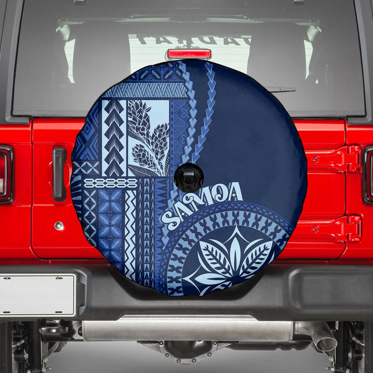 Samoa Siapo Motif Spare Tire Cover Classic Style - Bue Ver - Wonder Print Shop