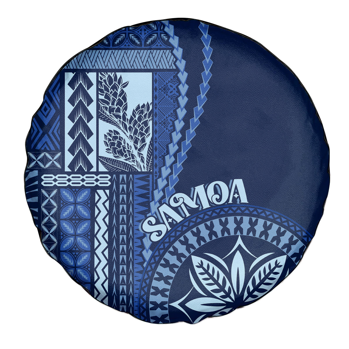 Samoa Siapo Motif Spare Tire Cover Classic Style - Bue Ver - Wonder Print Shop