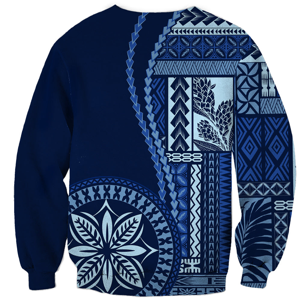Samoa Siapo Motif Sweatshirt Classic Style - Bue Ver - Wonder Print Shop