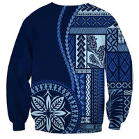 Samoa Siapo Motif Sweatshirt Classic Style - Bue Ver - Wonder Print Shop