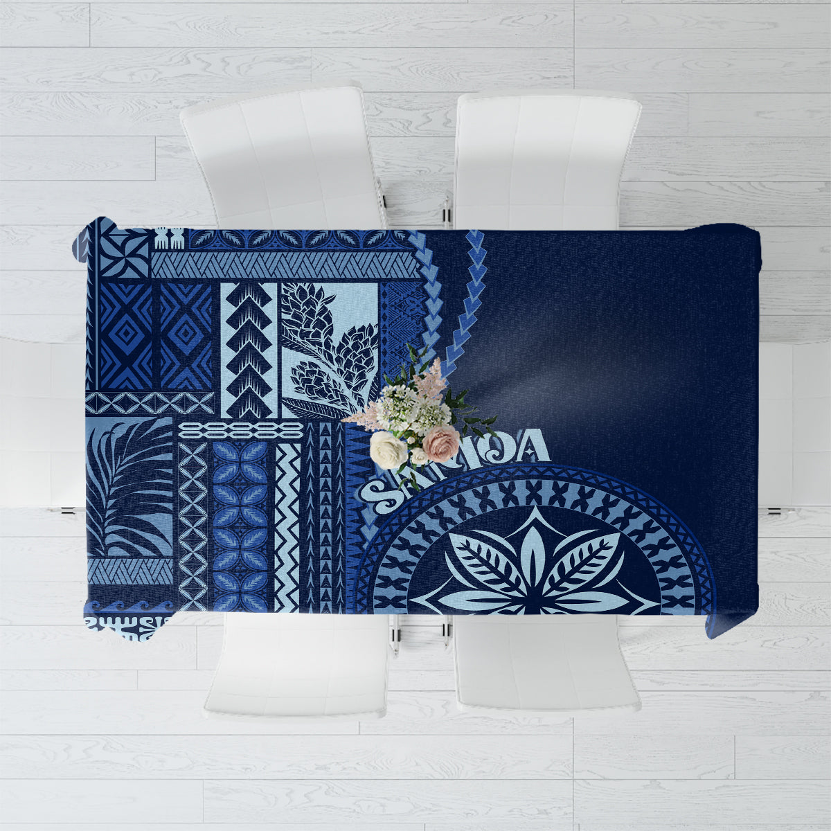 Samoa Siapo Motif Tablecloth Classic Style - Bue Ver - Wonder Print Shop