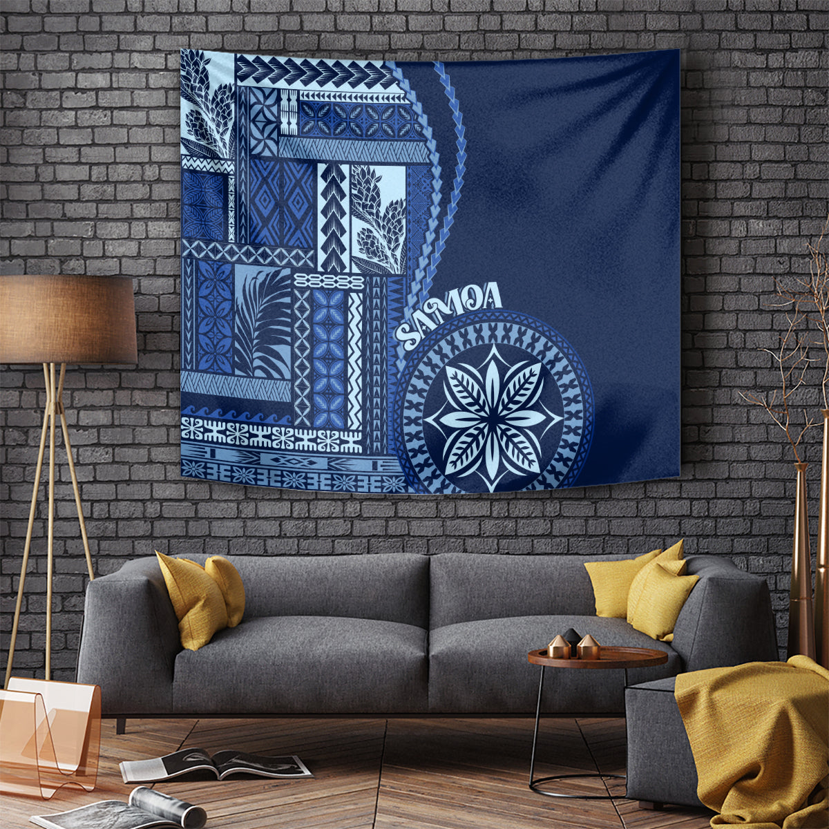 Samoa Siapo Motif Tapestry Classic Style - Bue Ver - Wonder Print Shop