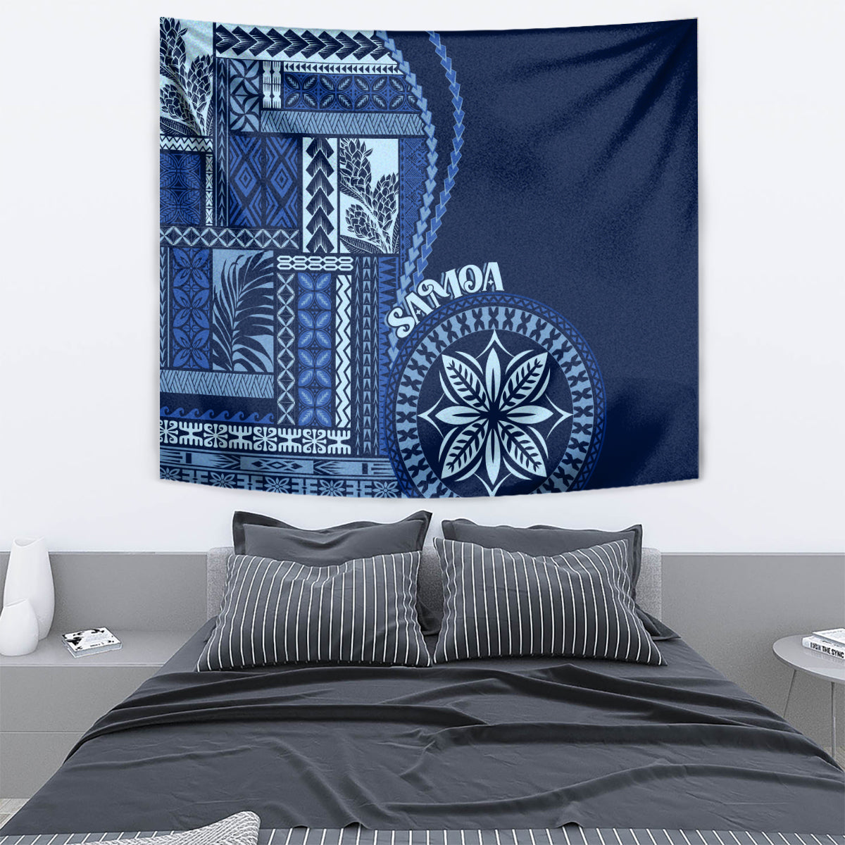 Samoa Siapo Motif Tapestry Classic Style - Bue Ver - Wonder Print Shop
