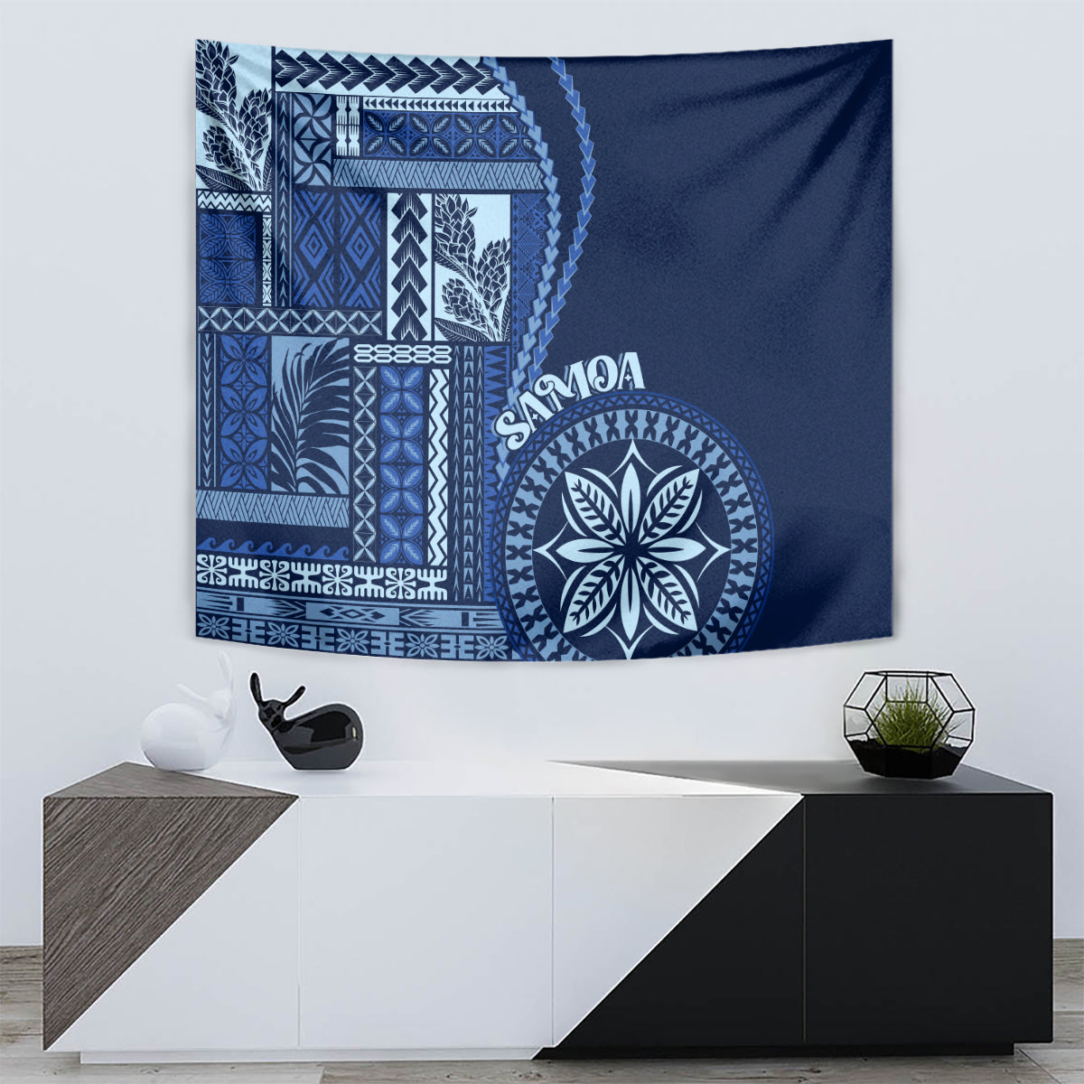 Samoa Siapo Motif Tapestry Classic Style - Bue Ver - Wonder Print Shop