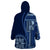 Samoa Siapo Motif Wearable Blanket Hoodie Classic Style - Bue Ver - Wonder Print Shop