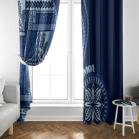 Samoa Siapo Motif Window Curtain Classic Style - Bue Ver - Wonder Print Shop