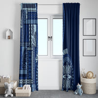 Samoa Siapo Motif Window Curtain Classic Style - Bue Ver - Wonder Print Shop