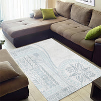 Samoa White Sunday Area Rug Classic Siapo Style LT7 - Wonder Print Shop