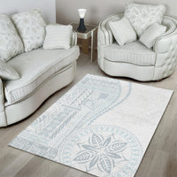 Samoa White Sunday Area Rug Classic Siapo Style LT7 - Wonder Print Shop
