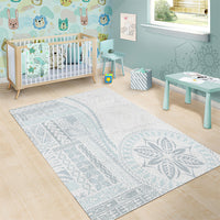 Samoa White Sunday Area Rug Classic Siapo Style LT7 - Wonder Print Shop