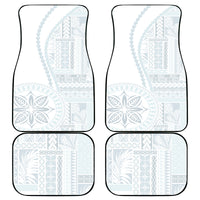 Samoa White Sunday Car Mats Classic Siapo Style LT7 - Wonder Print Shop