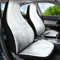 Samoa White Sunday Car Seat Cover Classic Siapo Style LT7 - Wonder Print Shop