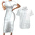 Samoa White Sunday Couples Matching Short Sleeve Bodycon Dress and Hawaiian Shirt Classic Siapo Style LT7 - Wonder Print Shop