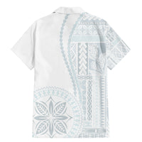 Samoa White Sunday Family Matching Mermaid Dress and Hawaiian Shirt Classic Siapo Style LT7 - Wonder Print Shop