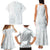 Samoa White Sunday Family Matching Tank Maxi Dress and Hawaiian Shirt Classic Siapo Style - Wonder Print Shop