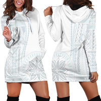 Samoa White Sunday Hoodie Dress Classic Siapo Style - Wonder Print Shop