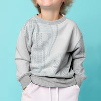 Samoa White Sunday Kid Ugly Christmas Sweater Classic Siapo Style - Wonder Print Shop