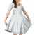 Samoa White Sunday Kid Short Sleeve Dress Classic Siapo Style - Wonder Print Shop