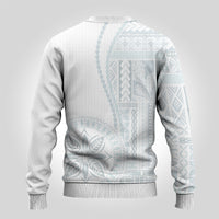 Samoa White Sunday Ugly Christmas Sweater Classic Siapo Style - Wonder Print Shop