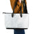 Samoa White Sunday Leather Tote Bag Classic Siapo Style - Wonder Print Shop